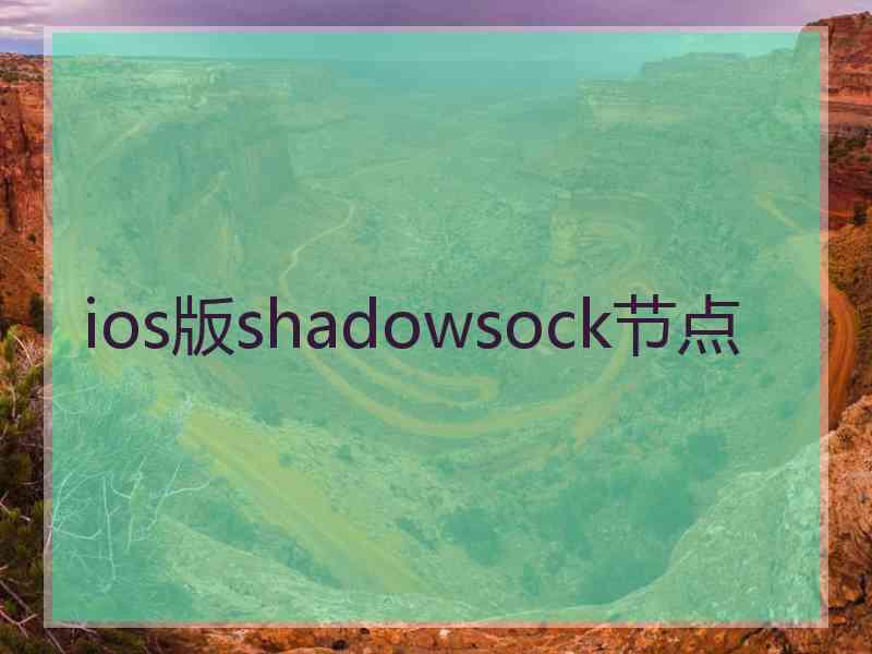 ios版shadowsock节点