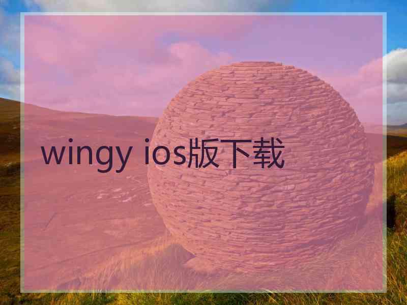 wingy ios版下载