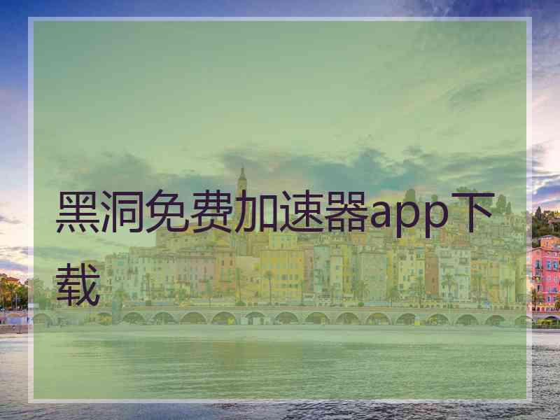 黑洞免费加速器app下载