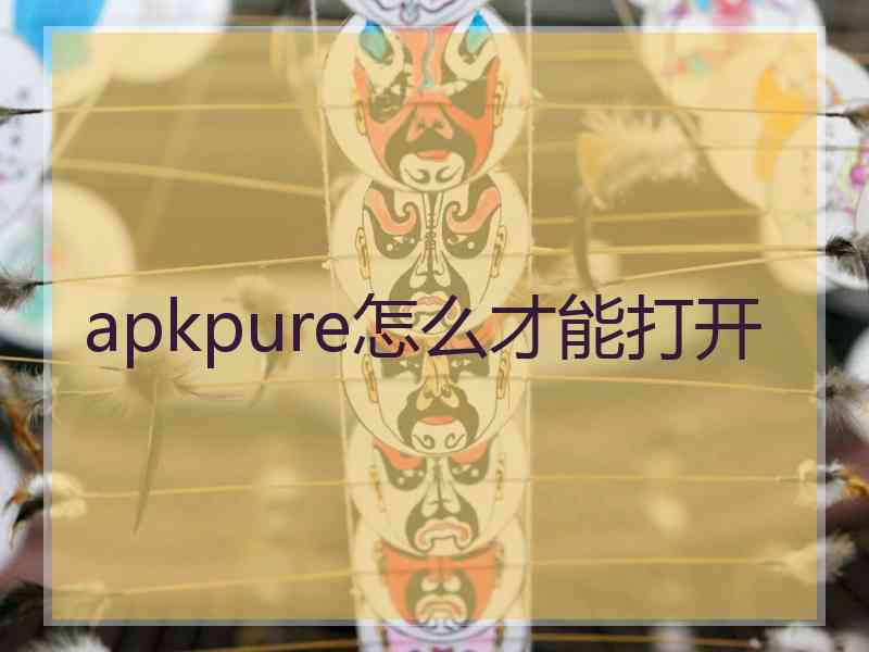 apkpure怎么才能打开