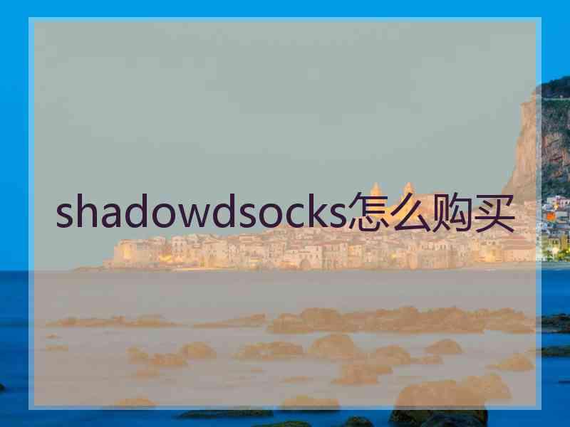 shadowdsocks怎么购买