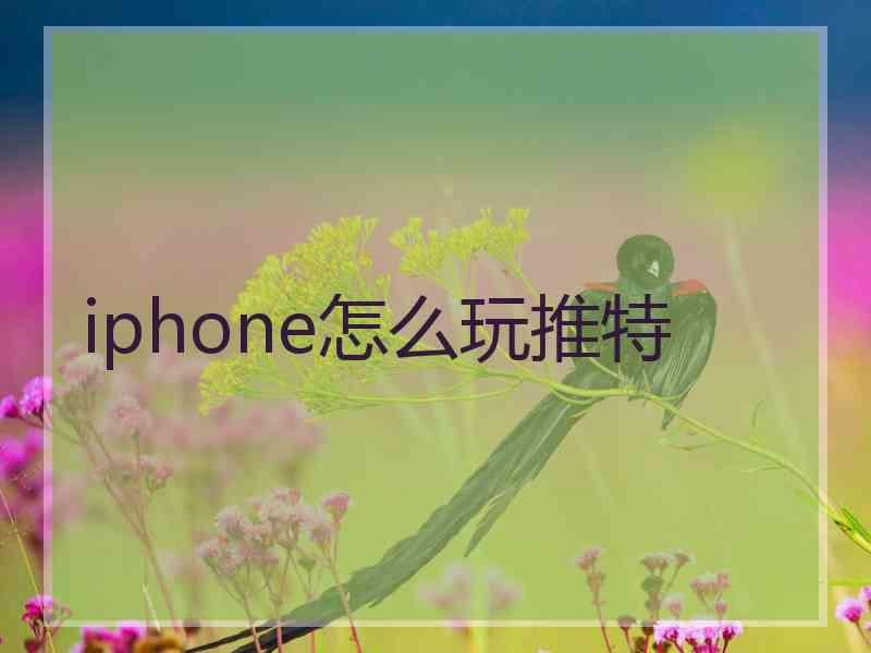 iphone怎么玩推特