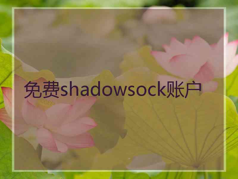 免费shadowsock账户