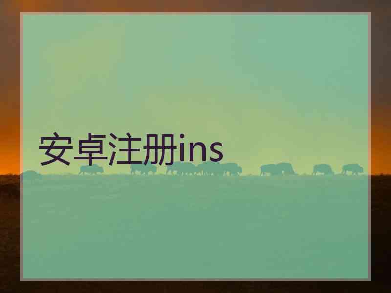 安卓注册ins