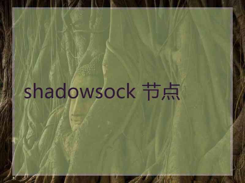 shadowsock 节点