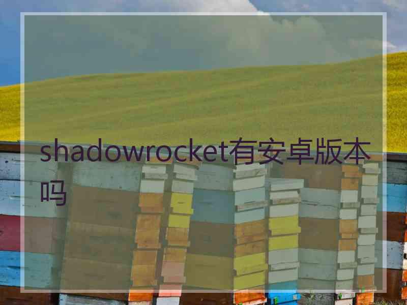 shadowrocket有安卓版本吗