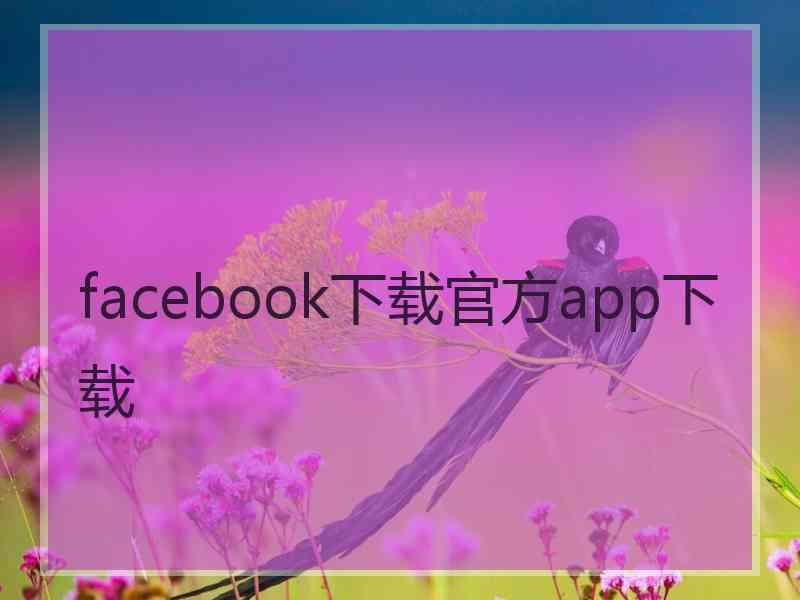 facebook下载官方app下载