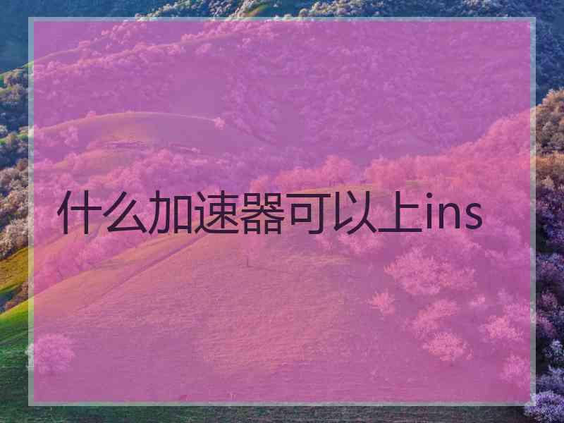 什么加速器可以上ins