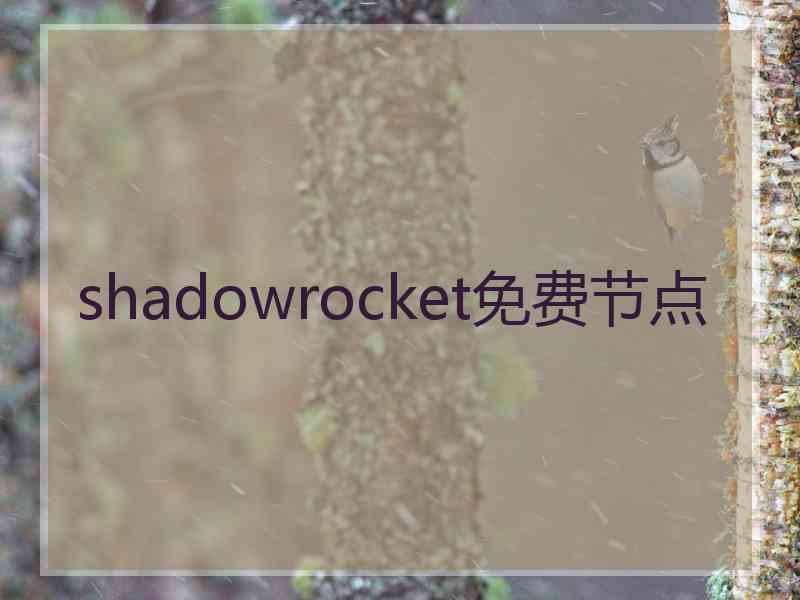 shadowrocket免费节点